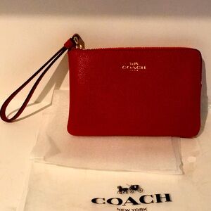 New Red Coach Wristlet.